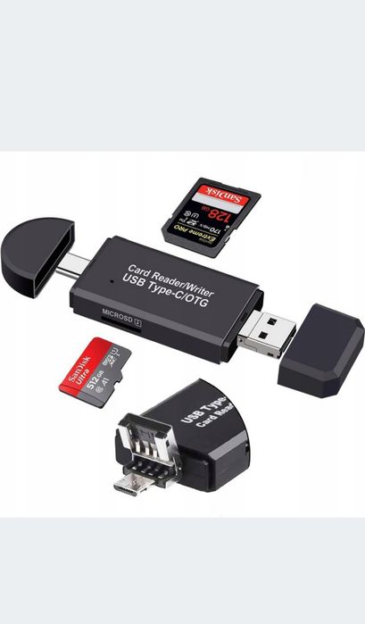 Czytnik kart SD MicroSD USB usb-C mikro USB 5w1