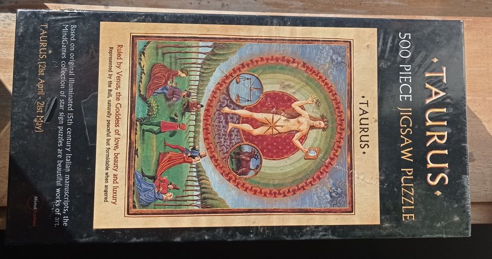 Puzzle zodíaco Touro 500 peças novo óptima prenda de Natal selado