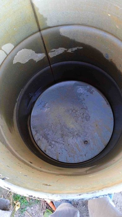 Бочка алюминиевая (дюралюминий) 200 л, пищевая, с крышкой под хомут