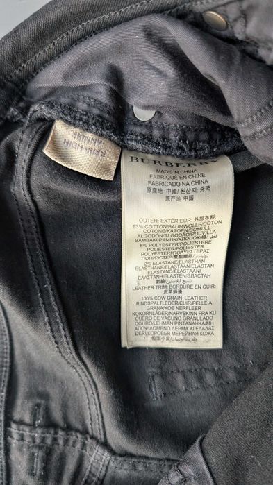 Oryginalne jeansy Burberry Brit Skinny High-Rise