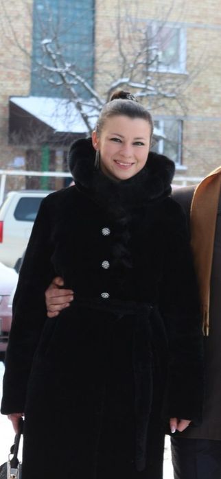 Шуба мутон длинная