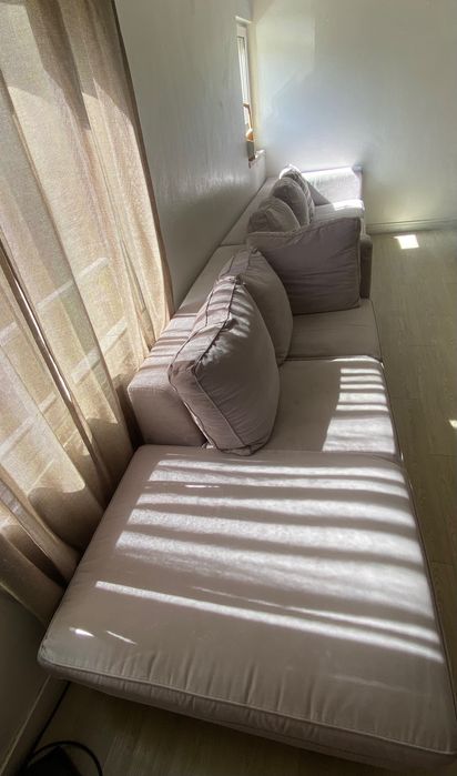 Italian-style Gray L-shaped Sofa