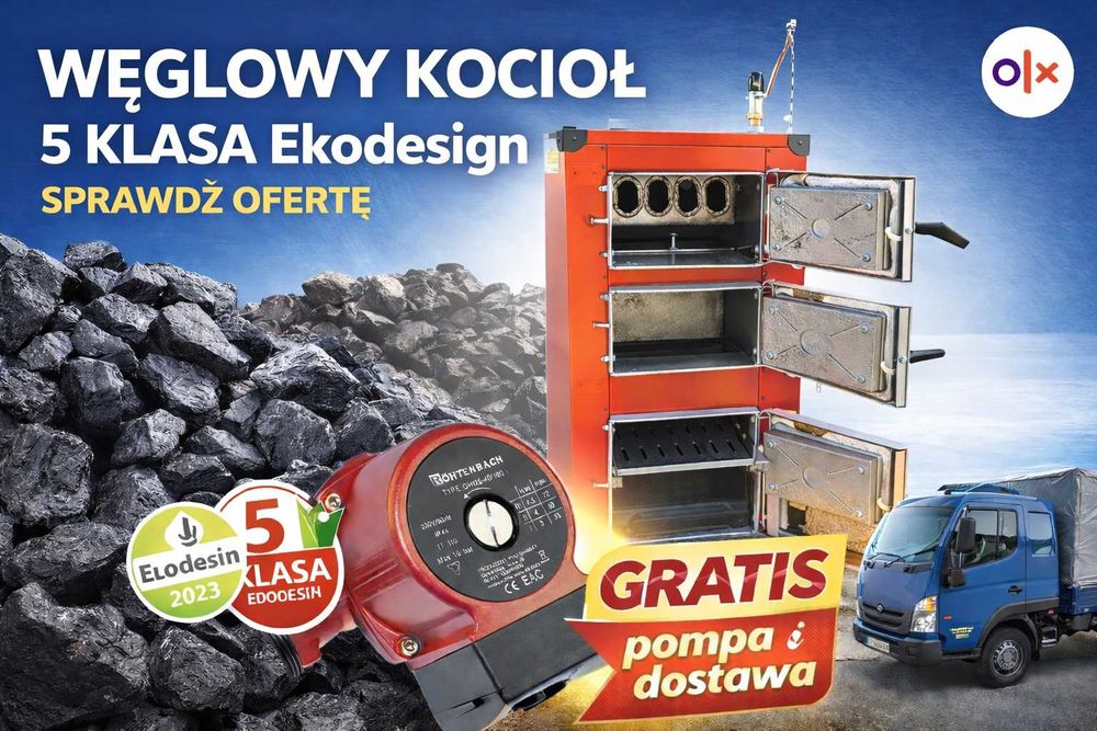 Piec na Węgiel Drewno Kocioł 24kw 5 KLASA Dostawa GRATIS RATY%