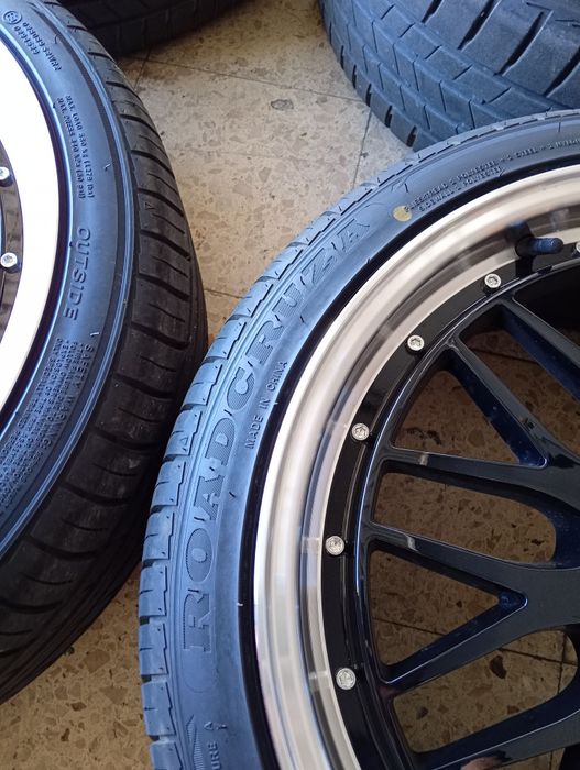 Jantes 18" 5x114.3 (Estilo BBS) c/ Pneus 215/40R18 Quase Novos