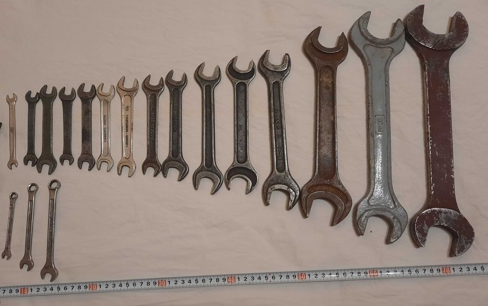 Недорого! Набор гаечных ключей рожковых 18шт, размер 6-46, СССР