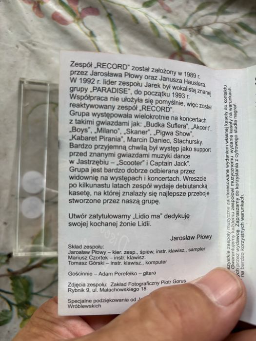 Korona Record w blasku swiateł kaseta disco polo zespolu Korona ocean snów