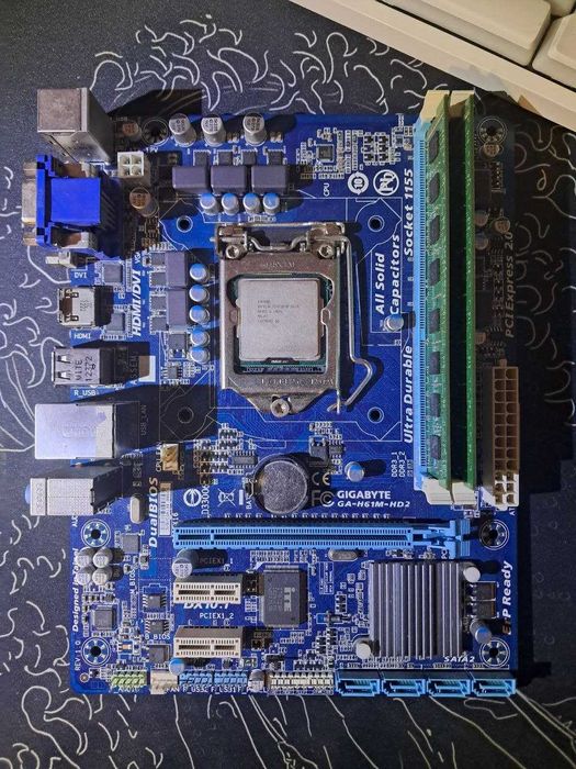 S1155 Gigabyte GA-H61M-HD2 + Pentium + 4GB RAM