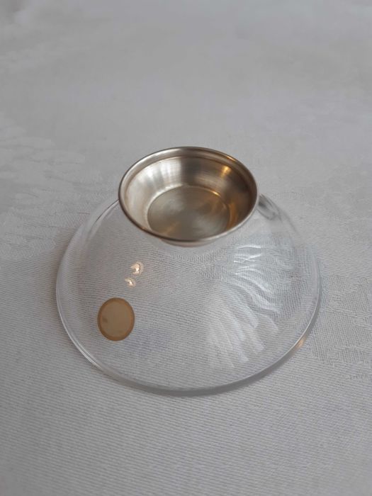 Aneleira em cristal e prata (Itália) séc. XX