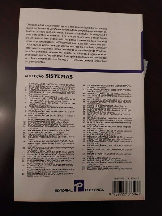 Guia do Utilizador Windows, Arthur Tennick, colecção sistemas 57