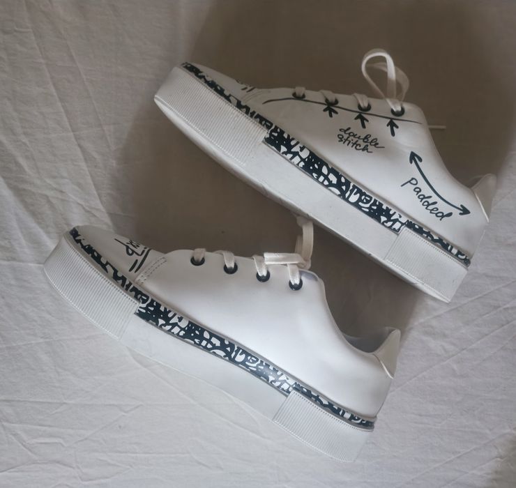 Zara trampki białe nowe 37 z napisami