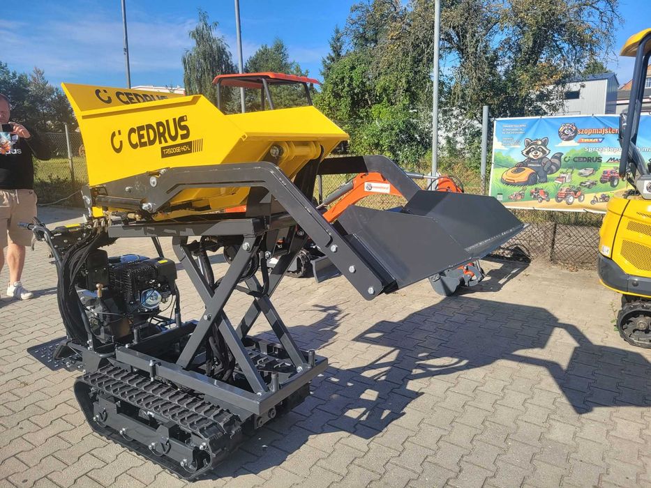 Transporter spalinowy Cedrus gąsienicowy z ładowaczem CEDTR500G-L
