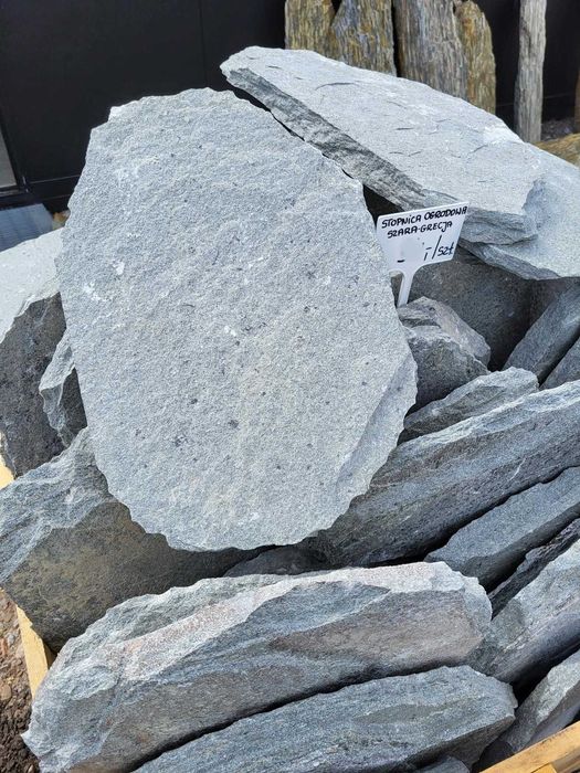 Stopnica Grecka płyta ścieżkowa szara stopień ogrodowy ścieżka ogrodowa Kamienie ogrodowe dekoracyjne