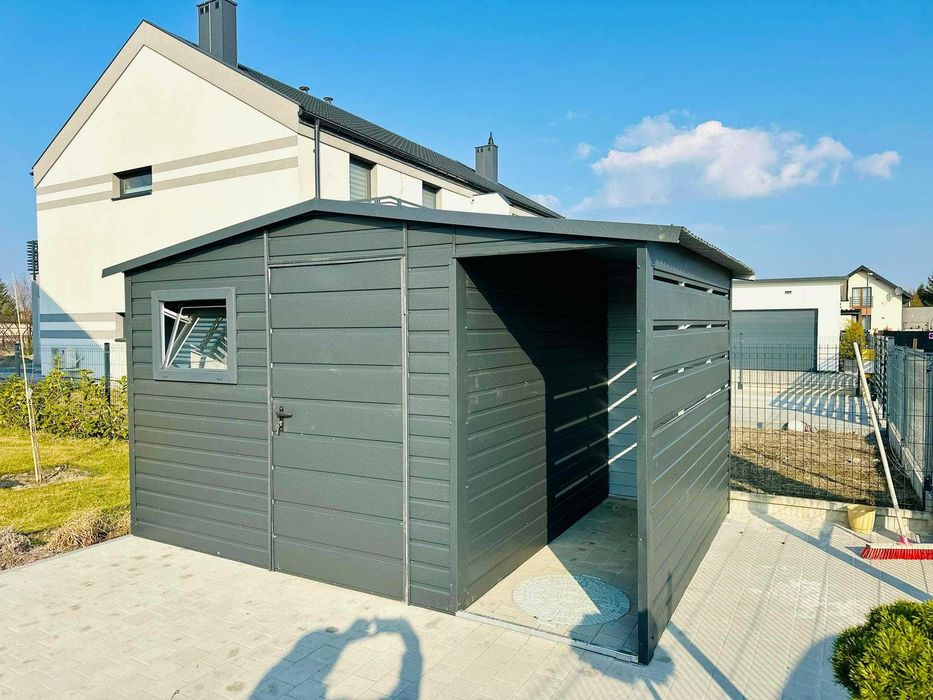 Domek narzędziowo-ogrodowy 3 x 3m +1m wiata
