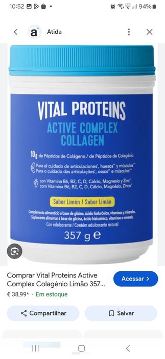 Vendo Vital proteins. Colagens, vit.B6,B 2, C, D , Cálcio, Magnésio, Zinco