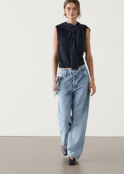 Massimo  Dutti  актуальный жилет свитер   шерсть  кашемир