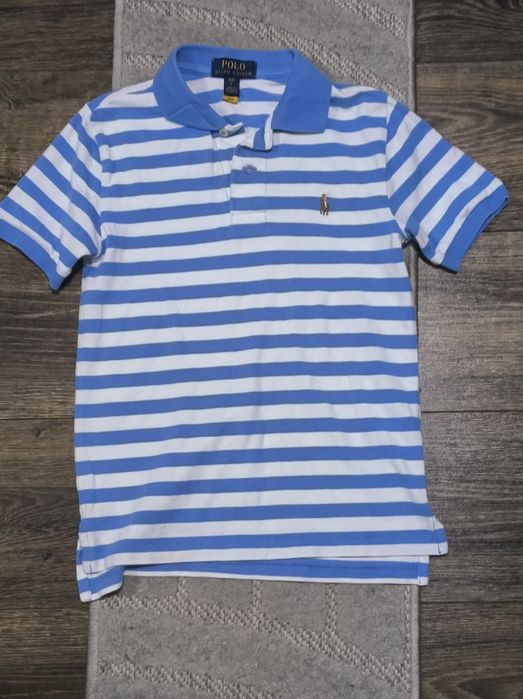Поло Ralph Lauren оригинал, голубо-белая полоска, размер S