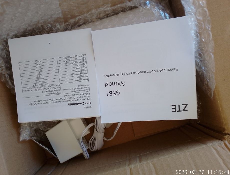 Router ZTE G5B1 5G WiFi 6 Novo – Internet Rápida com SIM