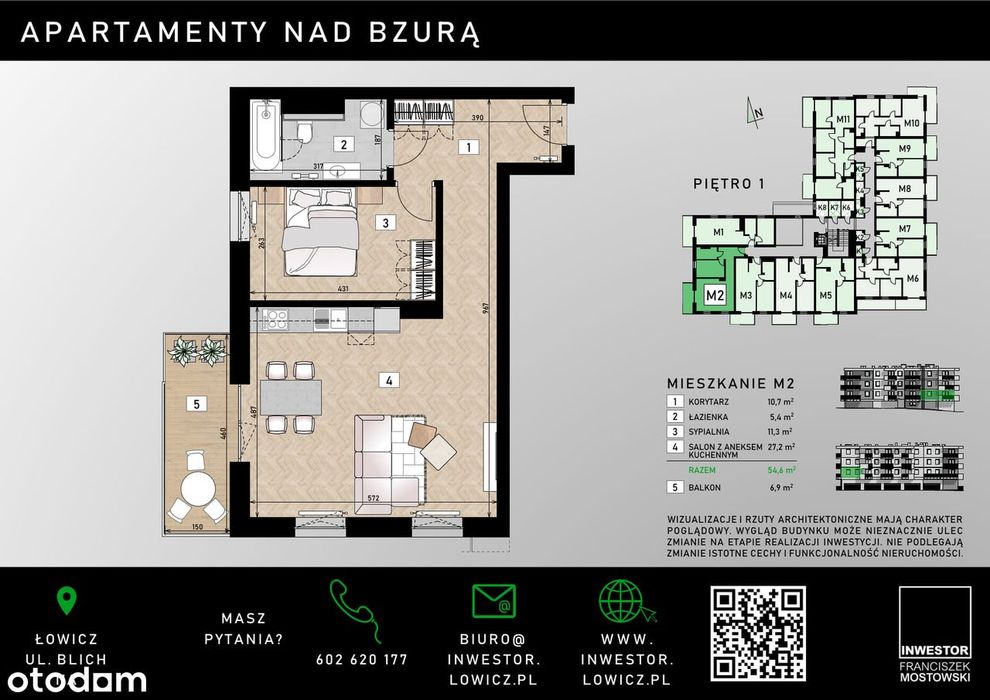 Nowe Mieszkania Łowicz | Apartamenty nad Bzurą | 38-78 m² | Winda