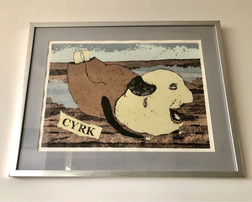 Plakat grafika Cyrk grafika artystyczna obraz cyrk