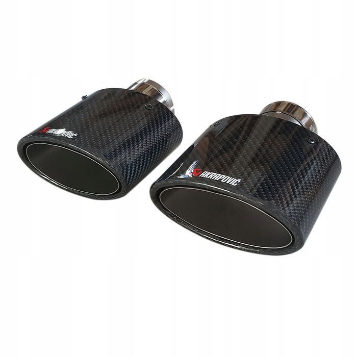 Końcówka Wydechu Tłumika Owalne Akrapovic Karbon 150Mm Połysk