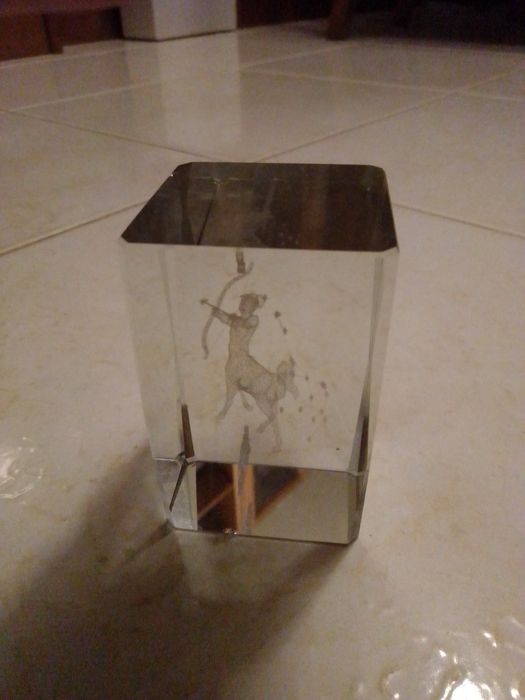 Decoração 3D Sagitário em vidro