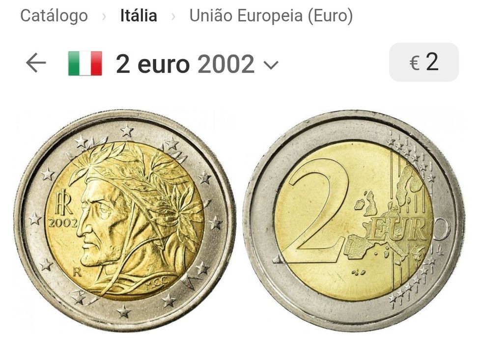 Moeda 2€, Itália 2002