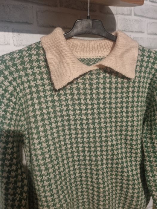Ciepły sweter damski w pepitkę Shein S