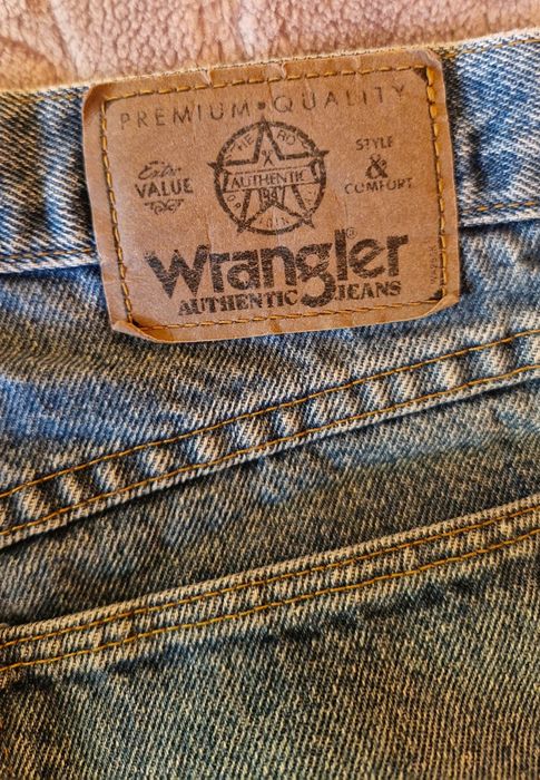 Spodnie Wrangler 30/32 proste, niebieskie, vintage