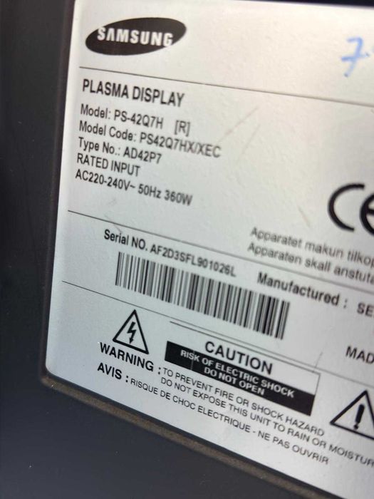 Plasma Samsung PS-42Q7H