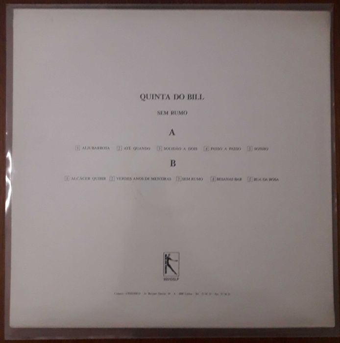 Quinta do Bill disco de vinil "Sem Rumo"