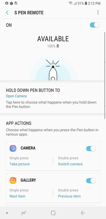 оригинал Samsung Note 9 (N960) S PEN черный/желтый стилус c Bluetooth