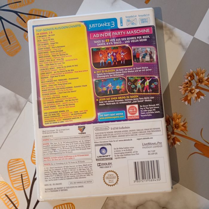 gra wideo Just Dance 3 przeznaczona na konsolę Nintendo Wii.