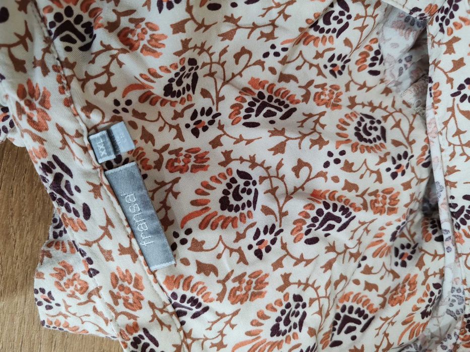 Wygodna kremowa sukienka midi Fransa rozmiar 44/46 wiskoza