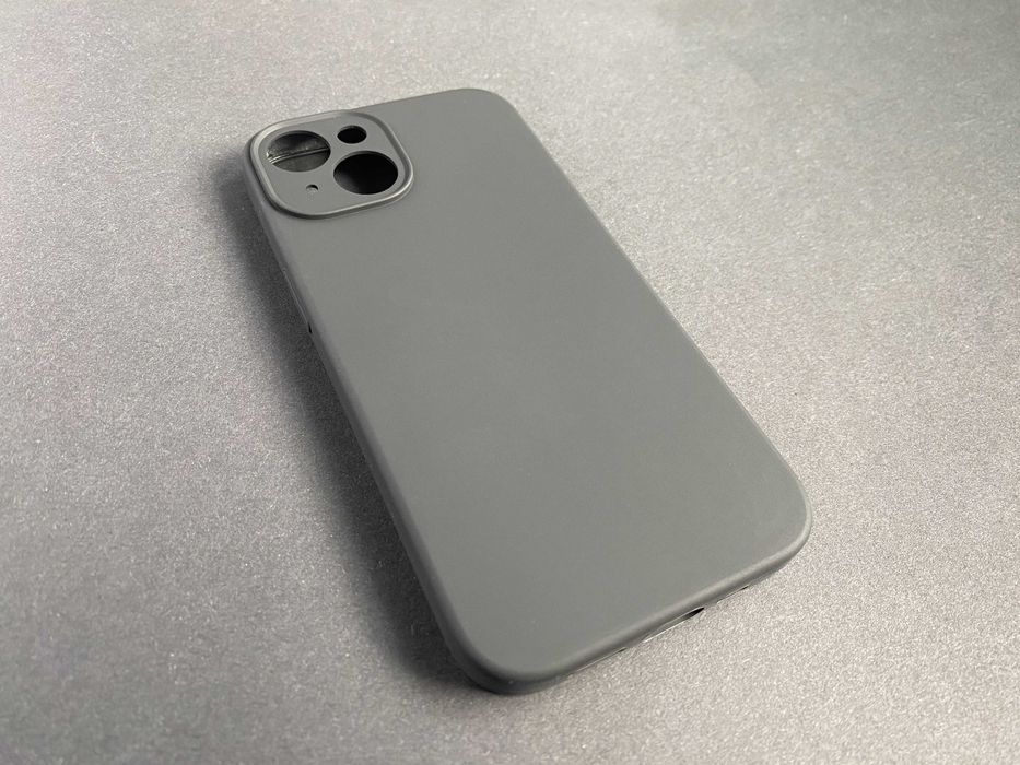 Etui do Apple iPhone 14 Silicone Case (сzarne) + szkło hartowane 9H 9D