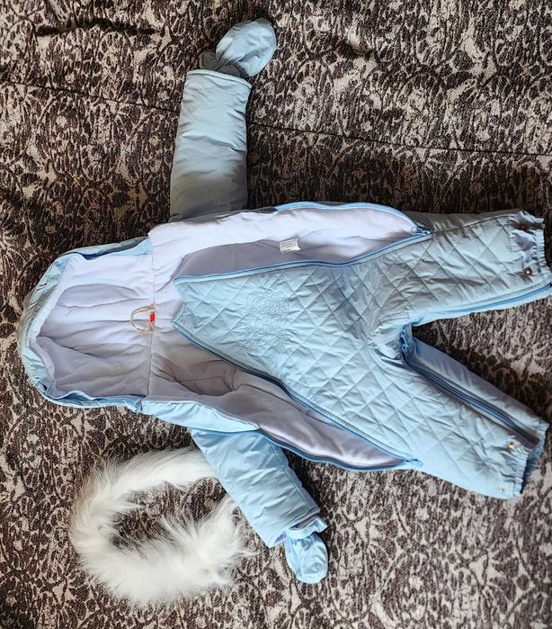 Теплый детский зимний комбинезон-трансформер Piccolo