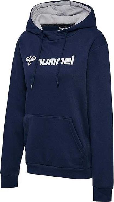 HUMMEL BLUZA DAMSKA z kapturem kangurka kieszeń GRANAT Rozmiar M