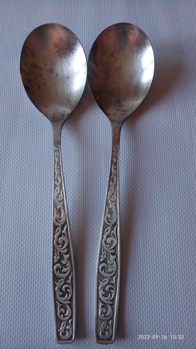 Мельхіорові ложки,2штуки часів СРСР.