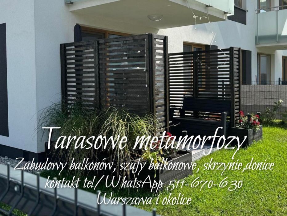 Szafa balkonowa tarasowa lite drewno