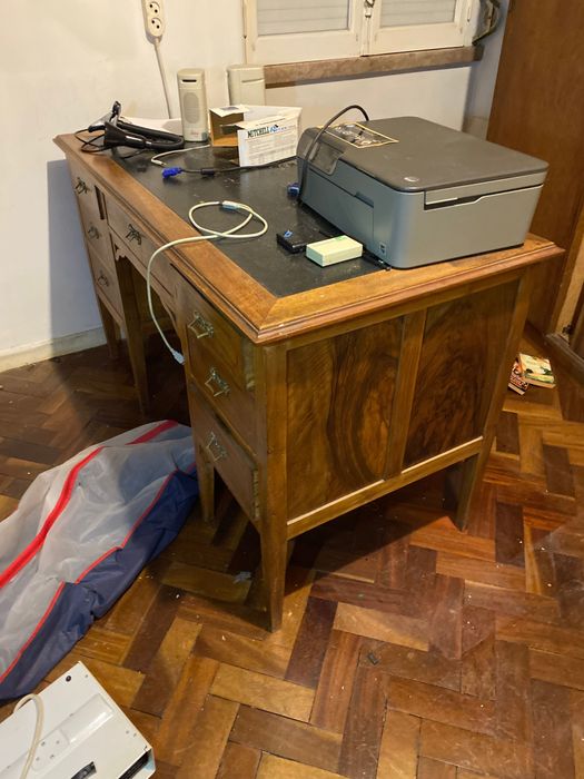 Secretária Madeira Maciça Castanho 1,32 mt Anos 40