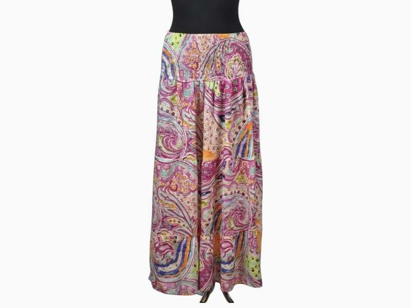 Spódnica Wiskoza Kolorowa Energetyczna Maxi Wiosna Wakacje 38-42 BDB