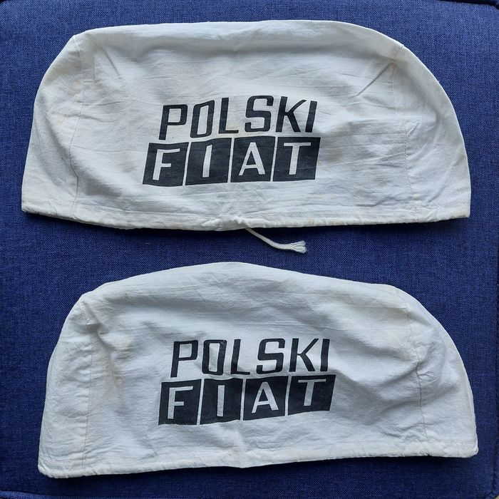 Pokrowce na zagłówki 2szt. POLSKI FIAT 28x16cm
