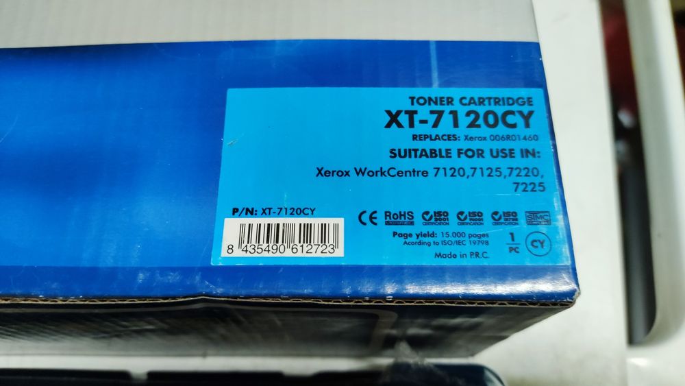 Toner amarelo e azul para Xerox workcentre 7120 , 7125 , 7220 e 7225