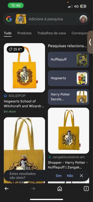 Mala Tote Bag, HufflePuff Harry Potter