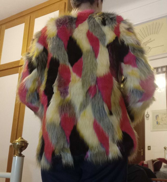 Casaco de pêlo multicolor