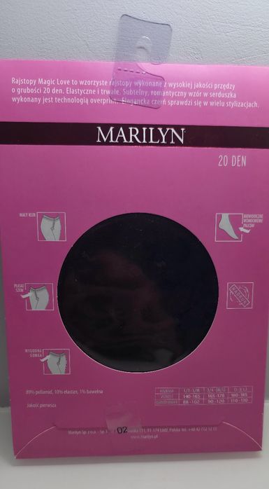 Marylin nowe rajstopy czarne Magic Love 1/2