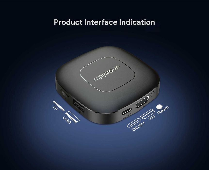 Android TV Box T1 Смарт приставка з Google Assistant, Bluetooth, 2/8 ГБ, медіаплеєр, голосове керування