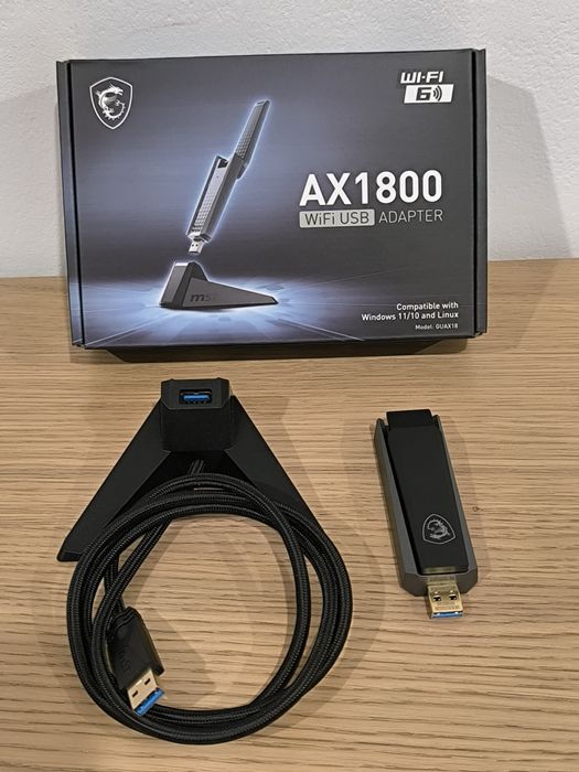 Adaptador Wifi 6 USB MSI AX1800