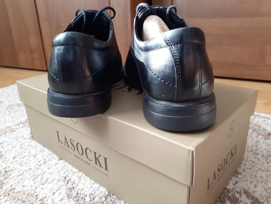 Lasocki półbuty skóra r 40 czarne