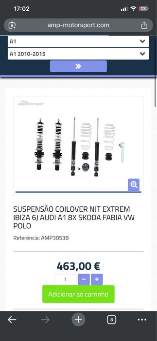 Coilovers Audi A1