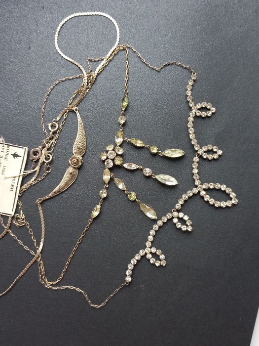 Колье серебро 875проба звезда